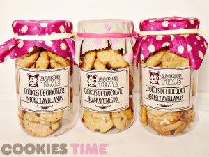 Cookies avellanas y blanco