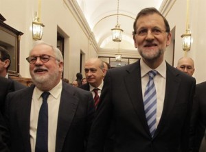 Miguel Arias Cañete y Mariano Rajoy