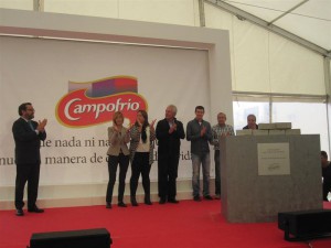 Acto de colocación de la primera piedra de la nueva fábrica de Campofrío en Burgos