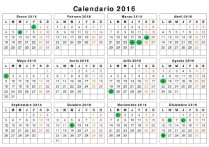 Calendario laboral 2016