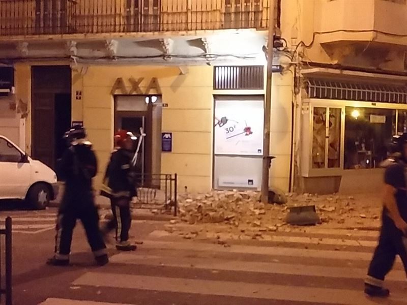 Daños materiales provocados por el terremoto que ha afectado a varias zonas del sur peninsular