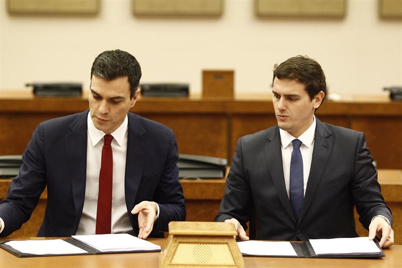 Pedro Sánchez y Albert Rivera