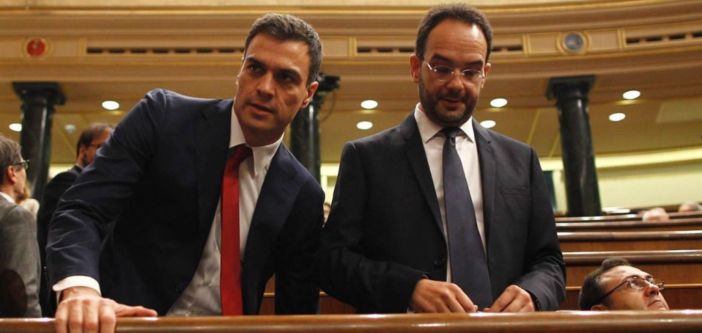Pedro Sánchez y Antonio Hernando