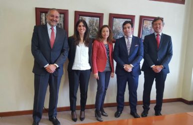 Mario Abascal, director general de Ancert y Serfides; Carme Andreu, Carme Gallardo, Javier González Gugel, de Zurich; y David Ciria, de Ancert y Serfides.