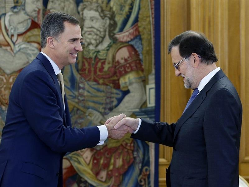 El Rey Felipe VI y Mariano Rajoy