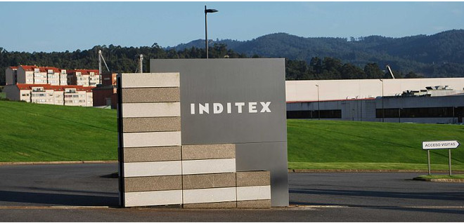 Cartel de acceso a una planta de Inditex en Arteixo, A Coruña (foto: Wikipedia).