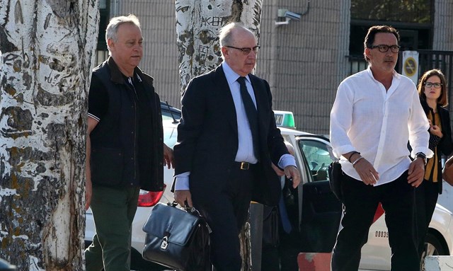 Rodrigo Rato, expresidente de Bankia, a su llegada al juicio por las tarjetas black