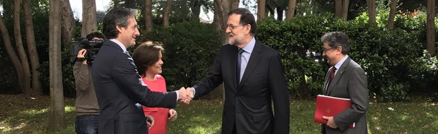 Mariano Rajoy, Íñigo de la Serna y Soraya Sáenz de Santamaría