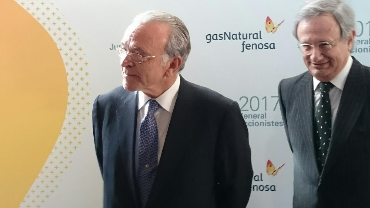 Isidro Fainé, presidente de Gas Natural Fenosa y Rafael Villaseca, consejero delegado de la compañía