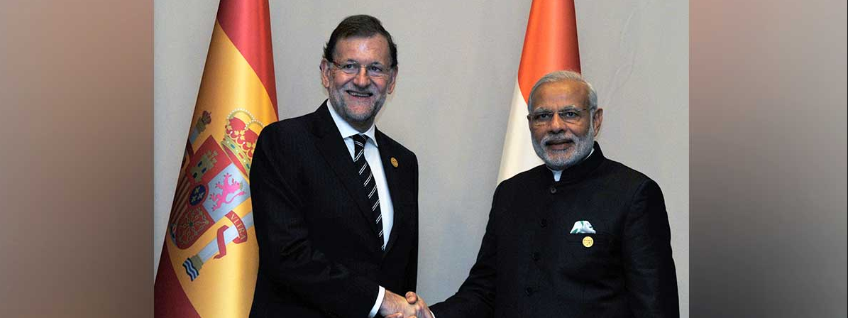 Narendra Modi y Mariano Rajoy