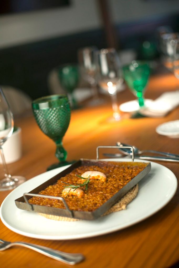 Arroz seco con gambas