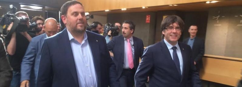 Carles Puigdemont y Oriol Junqueras