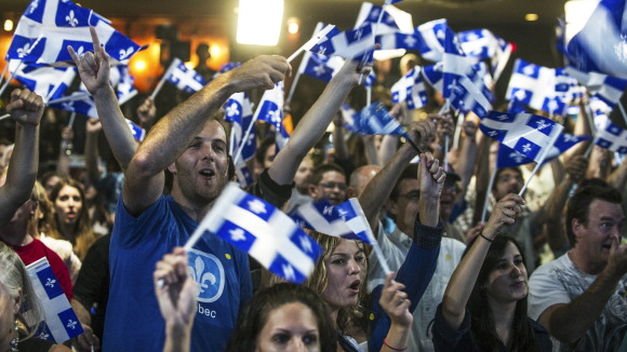Partidarios del Partido Nacionalista de Quebec