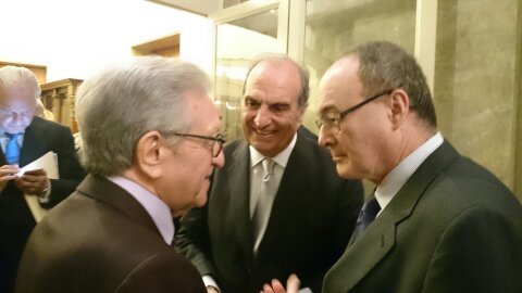 Gil Aluja con Linde y Gay de Montella