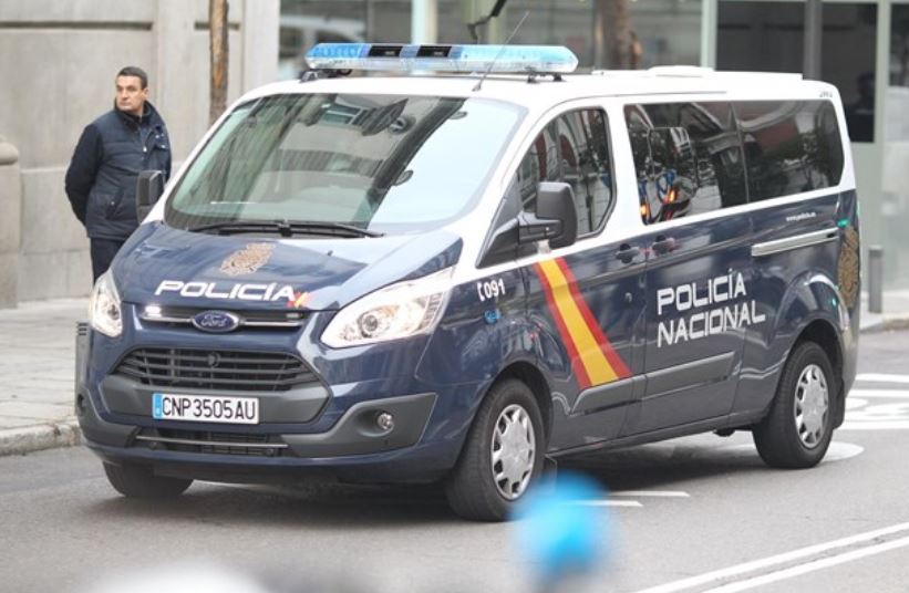 Furgón policial que ha trasladado a Oriol Junqueras desde la prisión al Tribunal Supremo