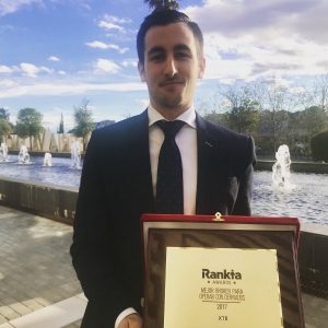 Javier Urones, XTB con el premio de Rankia