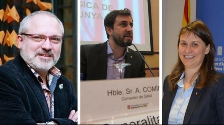 Meritxell Serret, Toni Comín y Lluís Puig