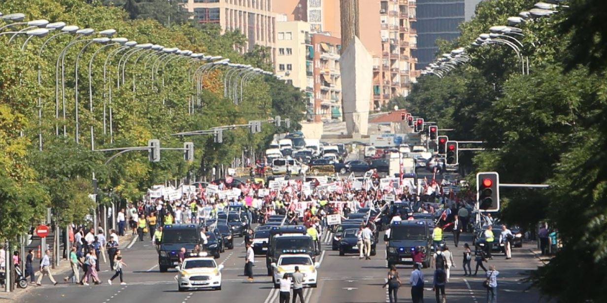 Manifestación de VTC en Madrid
