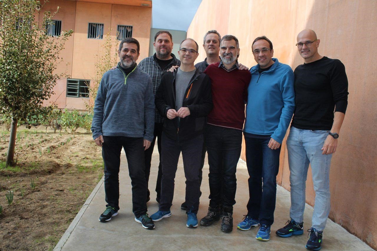 Algunos de los dirigentes independentistas catalanes encarcelados