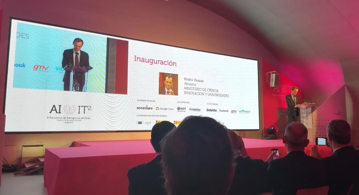 Pedro Duque en el II Encuentro de Inteligencia Artificial organizado por AMETIC