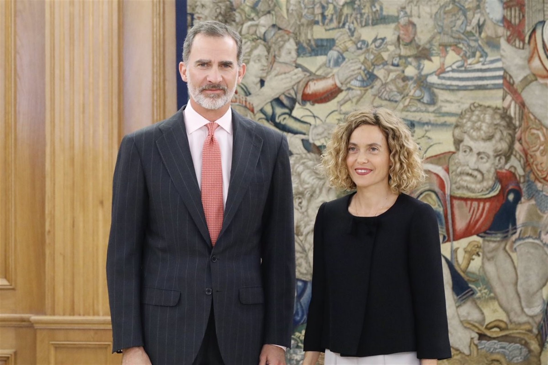 Felipe VI y Meritxell Batet