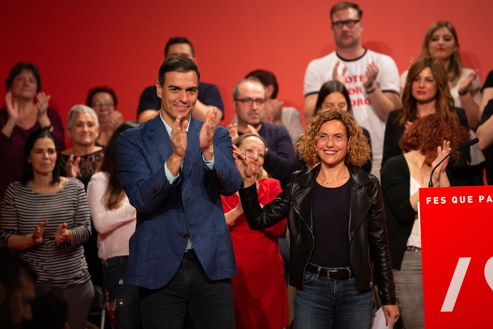 Pedro Sánchez y Meritxell Batet