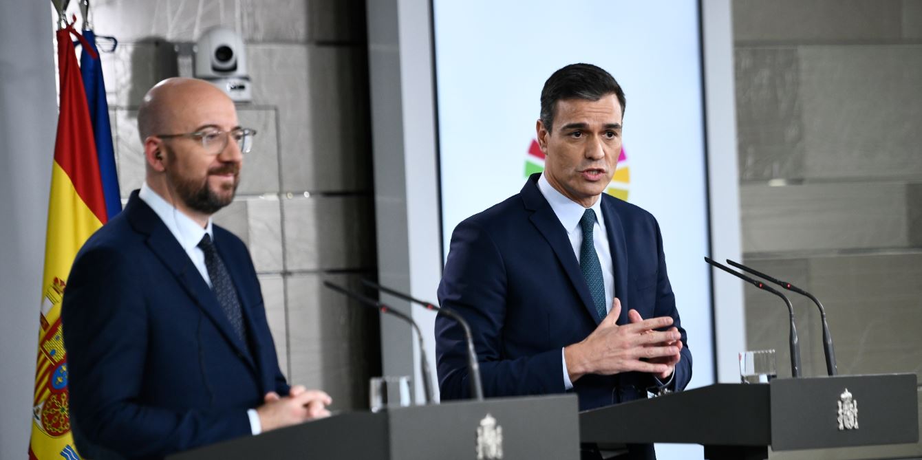 Pedro Sánchez y Charles Michel