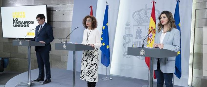 María Jesús Montero, Salvador Illa y Yolanda Díaz
