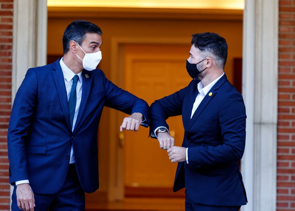 Pedro Sánchez y Gabriel Rufián