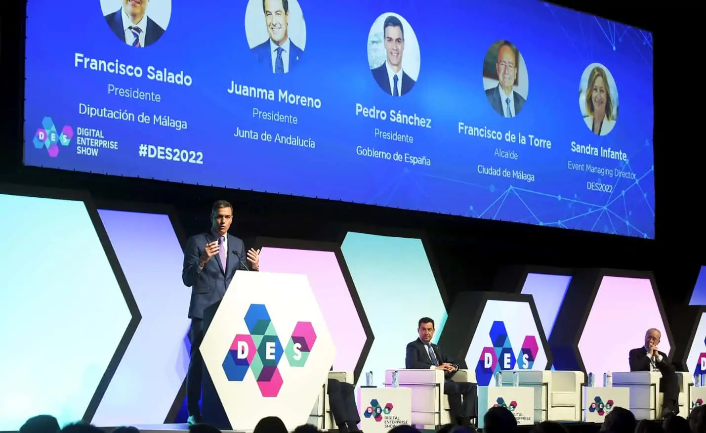 El presidente del Gobierno, Pedro Sánchez, en el acto de inauguración del 'DES-Digital Enterprise Show 2022' Álex Zea / Europa Press